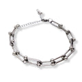 Habibi Jewels Bracciale Catena Donna Uomo in Acciaio Modello Semirigido Bracelet for Man Festa del Papà Natale Laurea Idea Regalo Lucidissimo Compleanno