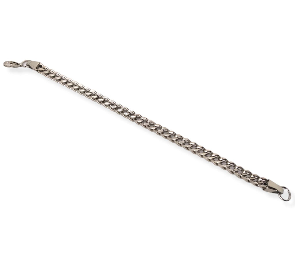 Habibi Jewels Bracciale Catena Uomo in Acciaio Modello Quadrata 6 mm Braccialetto Idea Regalo Festa del Papà Compleanno Laurea