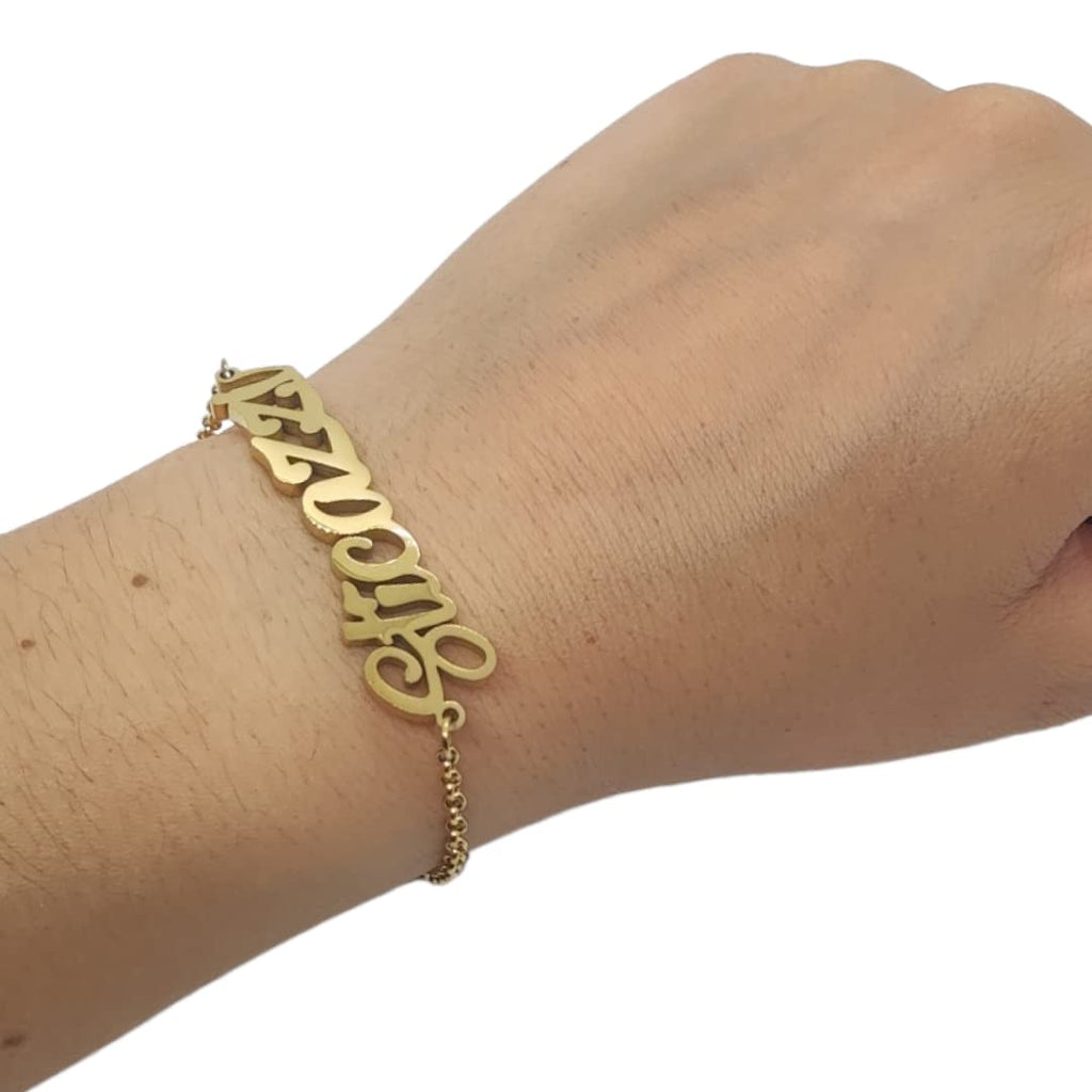 Bracciale in Acciaio Gold con Scritta Sticazzi