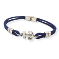 Habibi Jewels Bracciale Ancora Uomo in Acciaio e Blu con Chiusura ad Incastro Braccialetto Idea Regalo Festa del Papà Compleanno Laurea