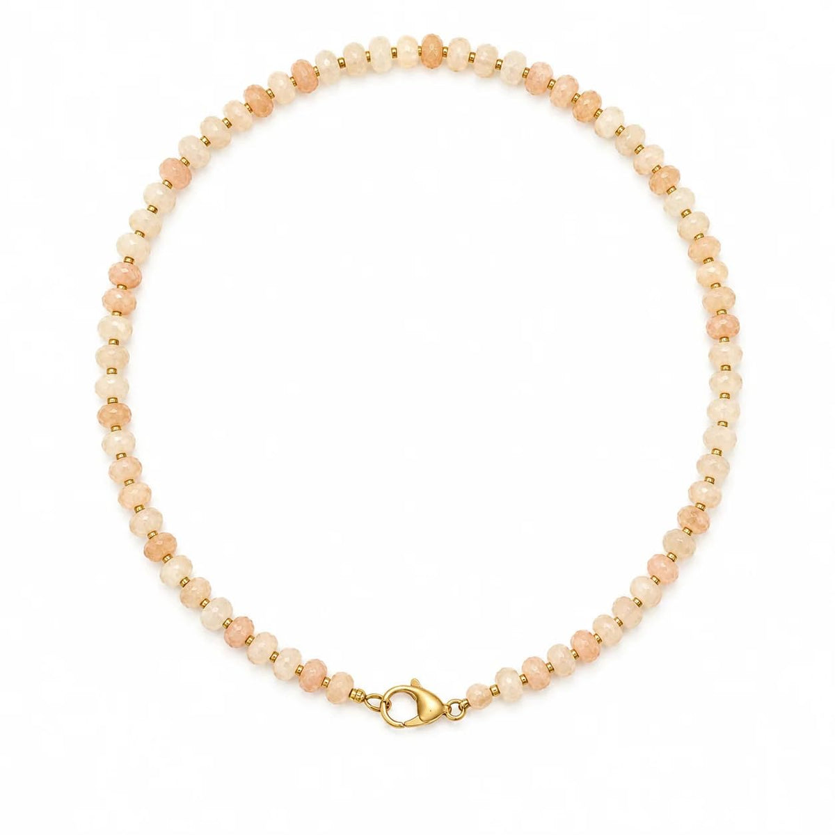 Habibi Jewels Collana in Acciaio Gold con Perline Elementi in Acciaio Chiusura a Moschettone Design Classico Elegante Idea Regalo Donna Compleanno Anniversario