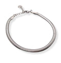 Habibi Jewels Bracciale Piatto Uomo in Acciaio Modello Snake 4 mm Piattina Catena Regolabile Piattina Braccialetto Bracelet for man Idea Regalo Festa del Papà Compleanno Onomastico Natale