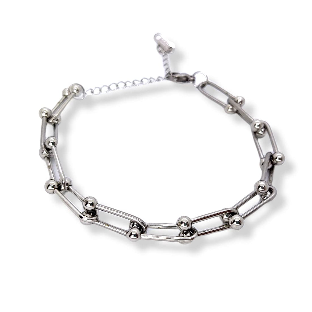 Habibi Jewels Bracciale Catena Donna Uomo in Acciaio Modello Semirigido Bracelet for Man Festa del Papà Natale Laurea Idea Regalo Lucidissimo Compleanno