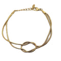 Habibi Jewels Bracciale Nodo D'Amore in Acciaio Gold Dorato da Donna Intrecciato Design Elegante Regolabile Idea Regalo Ragazza Compleanno Festa della Mamma Natale