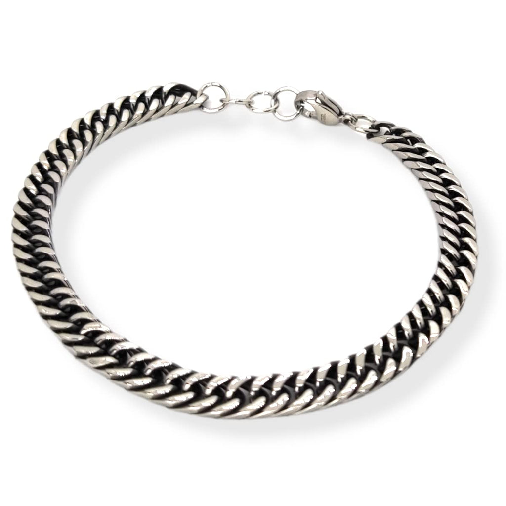 Habibi Jewels Bracciale Catena Moto da Uomo in Acciaio Modello 6 mm Braccialetto Idea Regalo Festa del Papà Compleanno Laurea