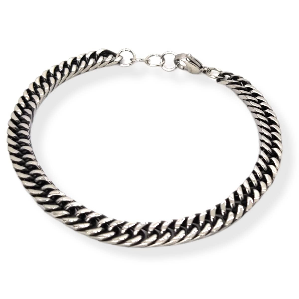 Habibi Jewels Bracciale Catena Moto da Uomo in Acciaio Modello 6 mm Braccialetto Idea Regalo Festa del Papà Compleanno Laurea