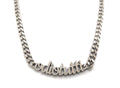 Habibi Jewels Collana in Acciaio da Donna con scritta ODIO TUTTI Silver a Maglia Larga Collanina Necklace for Woman Regalo Compleanno Laurea Onomastico Festa della Mamma