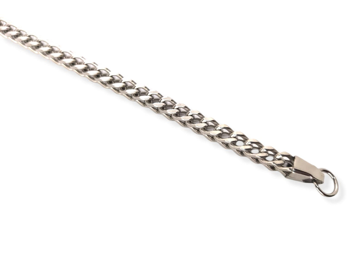 Habibi Jewels Bracciale Catena Uomo in Acciaio Modello Quadrata 6 mm Braccialetto Idea Regalo Festa del Papà Compleanno Laurea