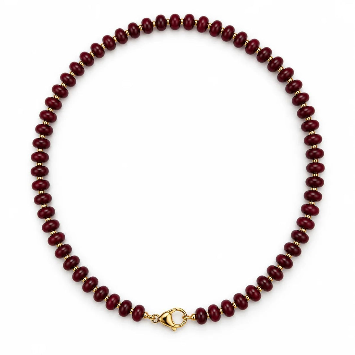 Habibi Jewels Collana in Acciaio Gold con Perline Elementi in Acciaio Chiusura a Moschettone Design Classico Elegante Idea Regalo Donna Compleanno Anniversario