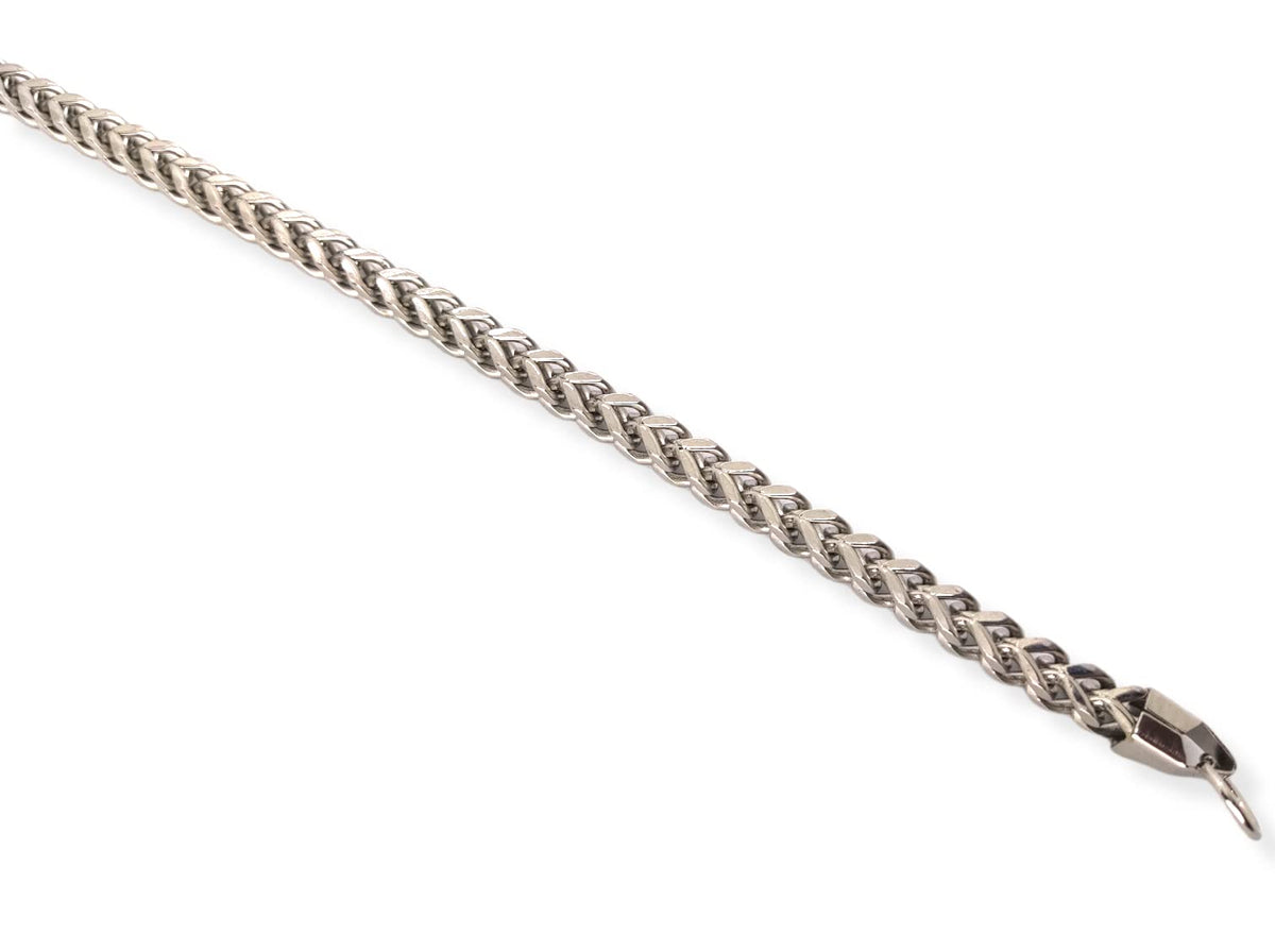 Habibi Jewels Bracciale Catena Uomo in Acciaio Modello Quadrata 6 mm Braccialetto Idea Regalo Festa del Papà Compleanno Laurea