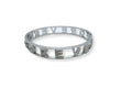 Habibi Jewels Bracciale FOR EVER in Acciaio Modello Rigido da Donna con Scritta Zirconi Bianchi Braccialetto Bracelet for woman Chiusura a Manetta Idea Regalo Compleanno Laurea Amicizia Amore