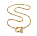 Habibi Jewels Collana in Acciaio Gold Dorato Maglia Veneziana con Chiusura a Gancio Grillo con Vite Resistente Idea Regalo