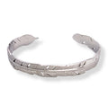 Habibi Jewels Bracciale Fascia Donna Uomo in Acciaio Modello Rigido con Piuma Regolabile Bracelet for Man Regalo Uomo Festa del Papà Compleanno Laurea Natale
