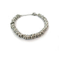 Bracciale Cerchietti Donna in Acciaio con Nodini Intrecciati Chiusura a Moschettone Braccialetto Ragazza Bracelet for Woman Idea Regalo Festa della Mamma Festa della Donna Compleanno Laurea Natale