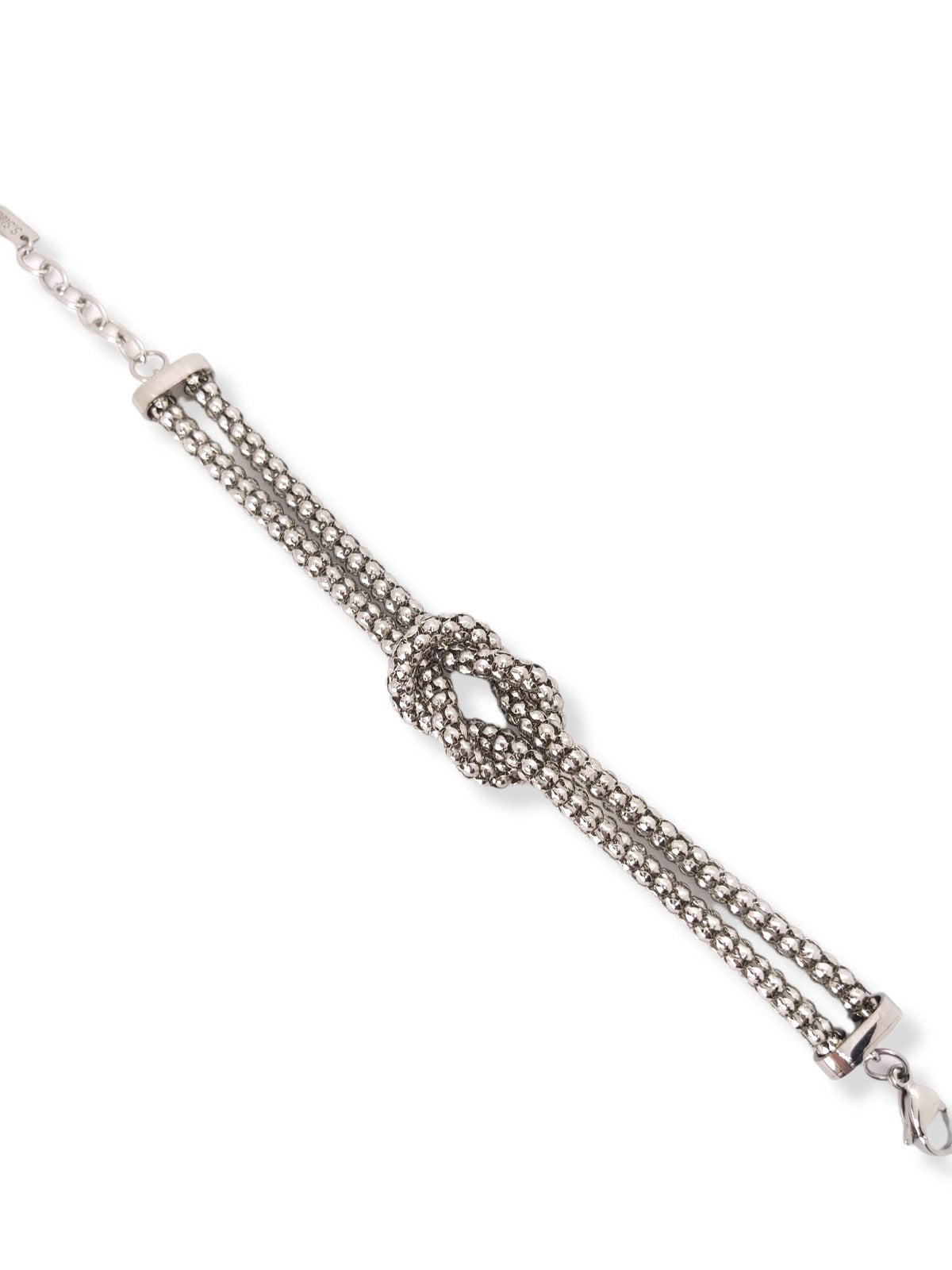 Habibi Jewels Bracciale Nodo Donna in Acciaio Semirigido Intrecciato Braccialetto Idea Regalo Festa della Mamma Compleanno Laurea