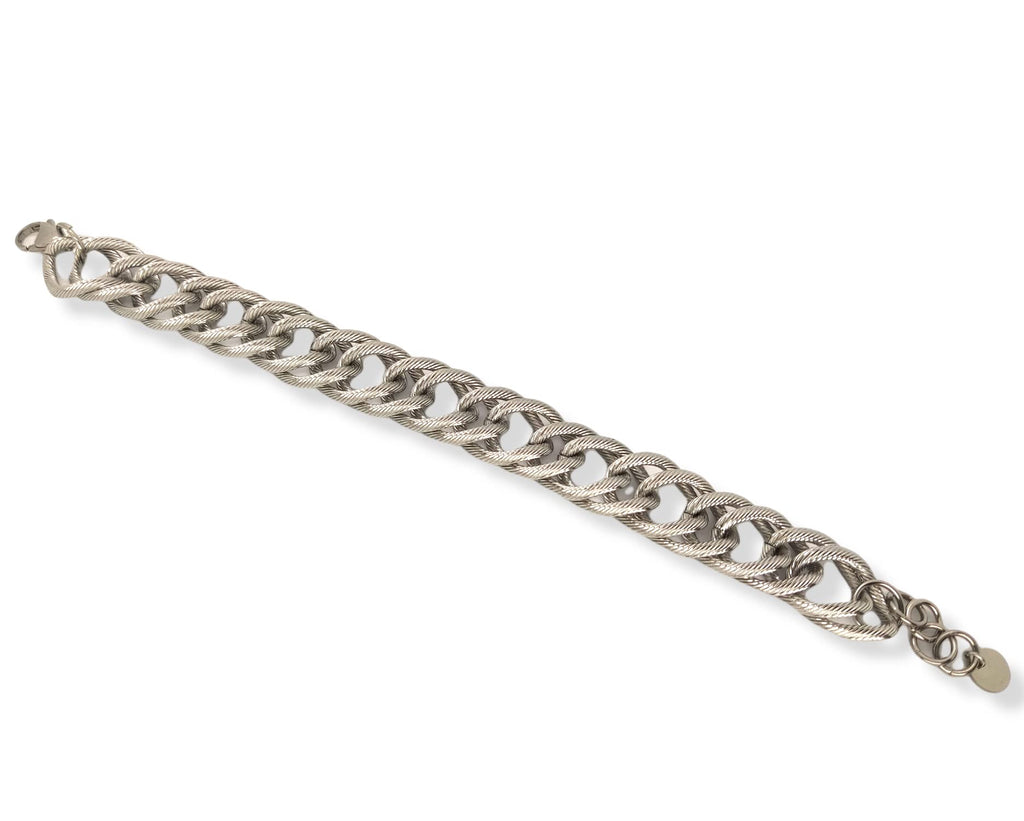 Habibi Jewels Bracciale Catena Donna in Acciaio modello a Maglia Larga Massiccia Rigata Bracelet for woman Regalo Festa della mamma Laurea Compleanno Braccialetto