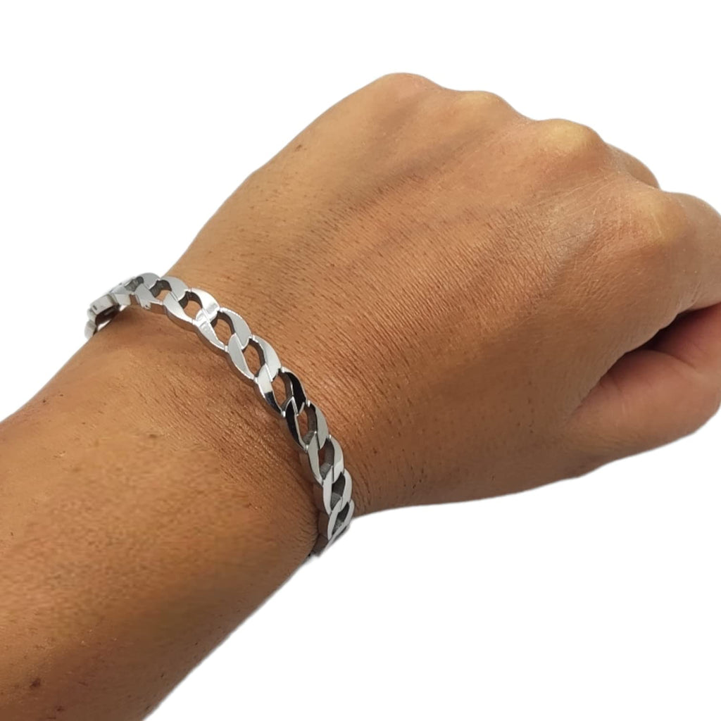 Habibi Jewels Bracciale Donna Acciaio Modello Rigido Color Acciaio Bracelet for Woman Braccialetto Idea Regalo Compleanno Natale Festa della Mamma