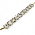 Habibi Jewels Bracciale da Donna in Acciaio Gold con Cristalli Taglio Cubico Ideale per ogni Occasione Idea Regalo Ragazza Compleanno Festa della Mamma Natale