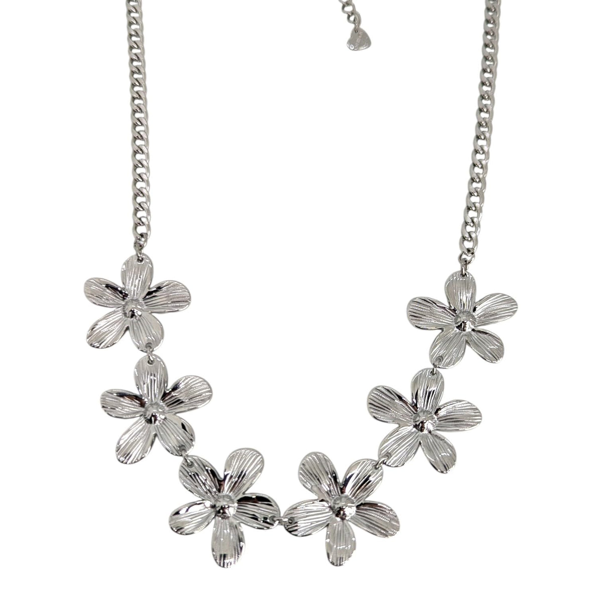 Habibi Jewels Collana da Donna in Acciaio Silver con Fiori Regolabile Ideale per Occasioni Speciali Idea Regalo Ragazza Compleanno Festa della Mamma Natale