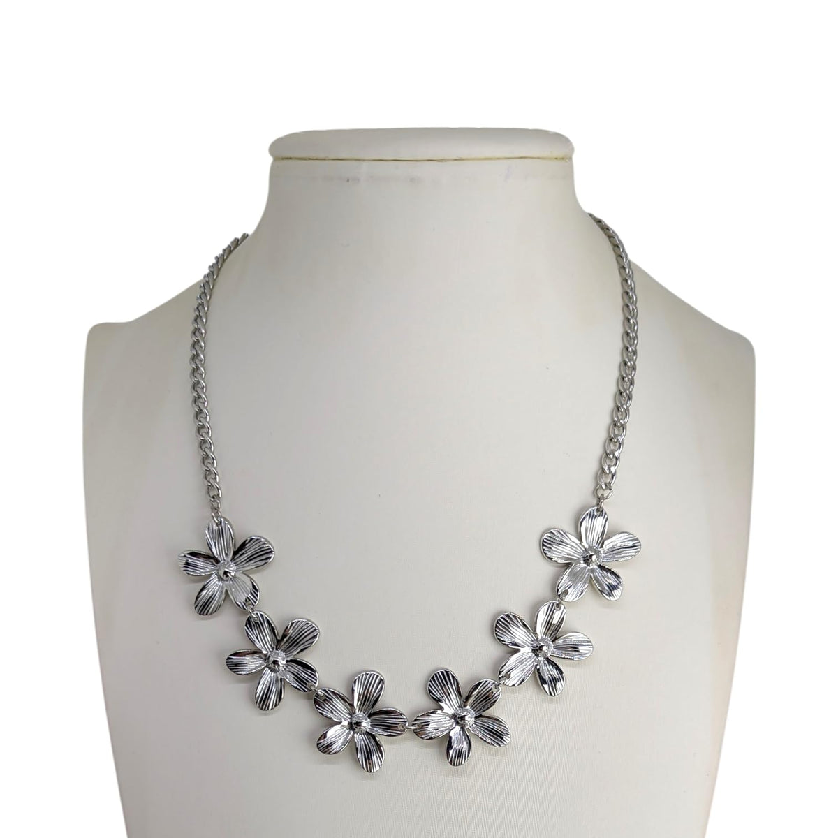Habibi Jewels Collana da Donna in Acciaio Silver con Fiori Regolabile Ideale per Occasioni Speciali Idea Regalo Ragazza Compleanno Festa della Mamma Natale