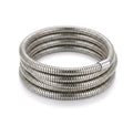 Habibi Jewels Bracciale in Acciaio Silver Argentato a Spirale a Molla Adatto a tutti i polsi da Donna Regolabile Idea Regalo
