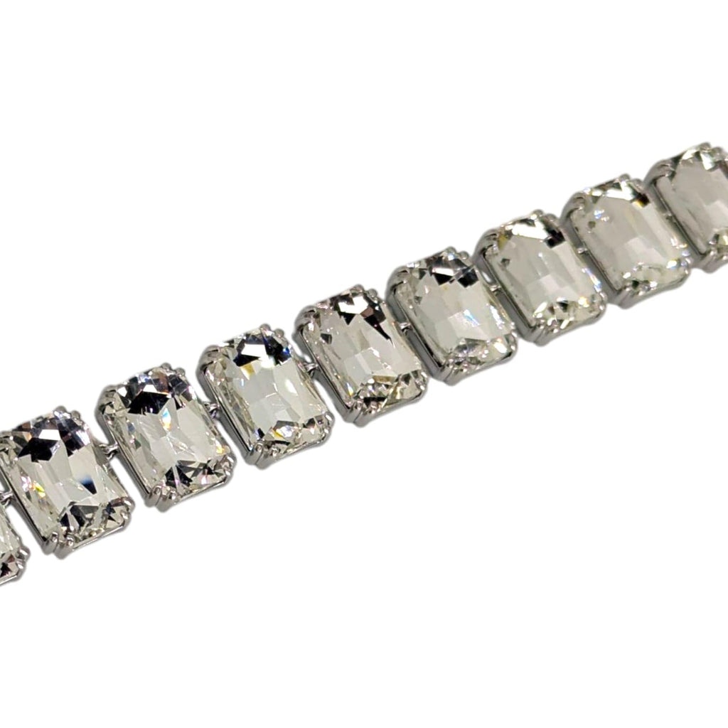 Habibi Jewels Bracciale da Donna in Acciaio Silver con Cristalli Taglio Cubico Ideale per ogni Occasione Idea Regalo Ragazza Compleanno Festa della Mamma Natale