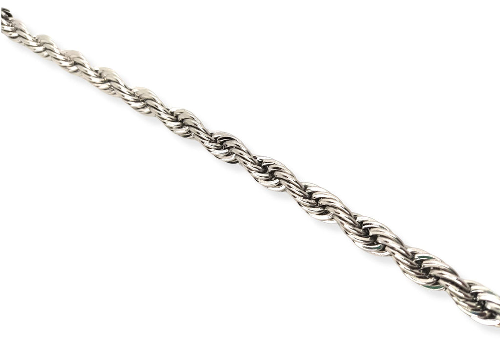 Habibi Jewels Bracciale da Uomo in Acciaio Modello Catena Corda Intrecciata Treccia Torcione Braccialetto Idea Regalo Festa del Papà Compleanno Laurea
