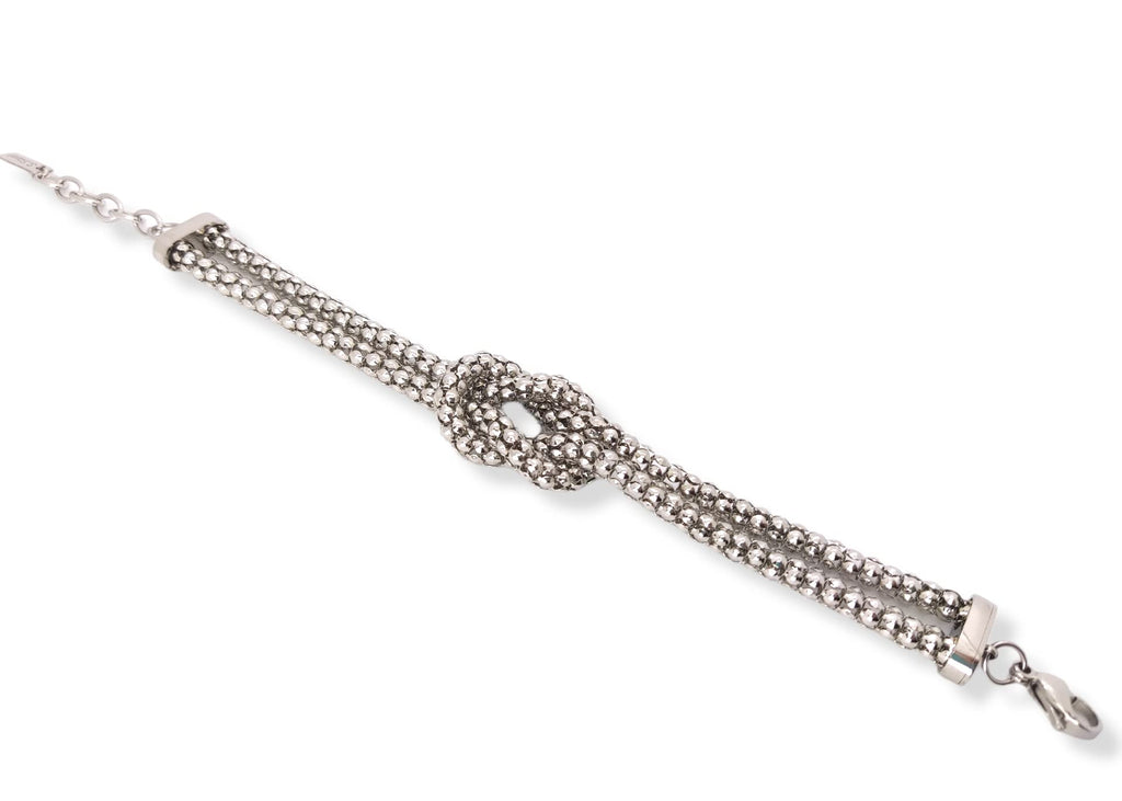 Habibi Jewels Bracciale Nodo Donna in Acciaio Semirigido Intrecciato Braccialetto Idea Regalo Festa della Mamma Compleanno Laurea