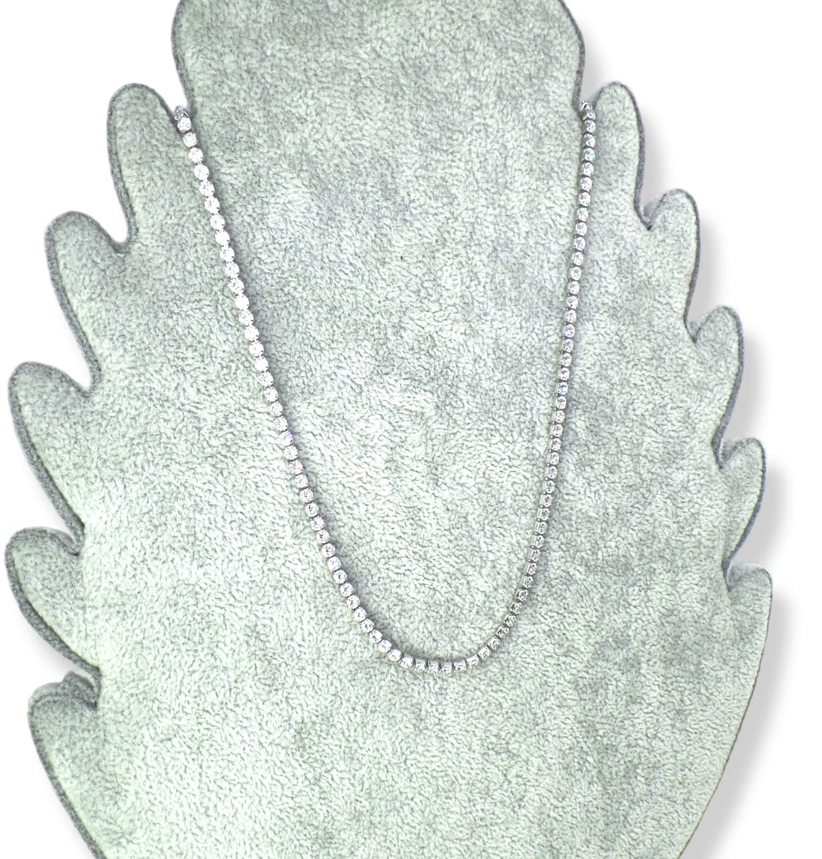 Habibi Jewels Collana Tennis Girocollo da Donna in Acciaio con Strass Bianchi Chiusura a Moschettone Lunghezza Regolabile Compleanno Festa della Mamma Natale Onomastico Festa della Donna